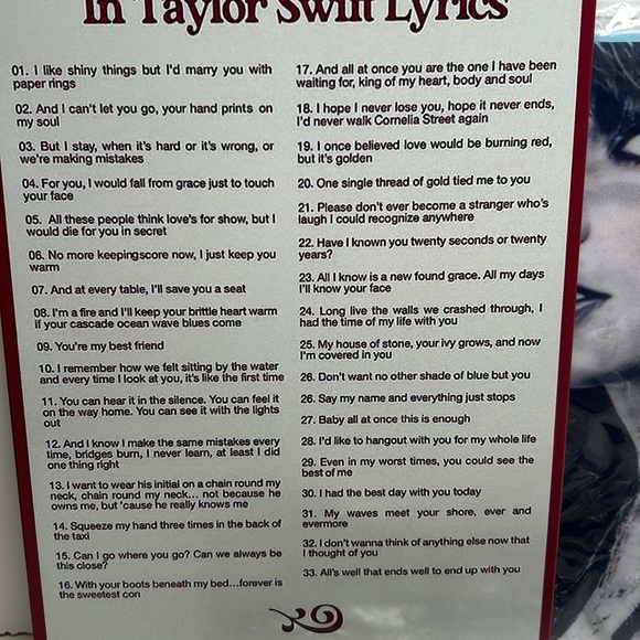 Taylor Swift Fan Bundle Including Wall Tapestry, Lyric Metal Sign And Makeup Bag - Picture 6 of 9